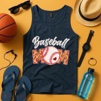 Cute Stylish Leopard Print Baseball Mom Tank Top thumb 4