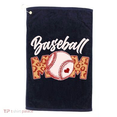 Cute Stylish Leopard Print Baseball Mom Golf Towel