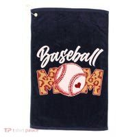Cute Stylish Leopard Print Baseball Mom Golf Towel thumb 0