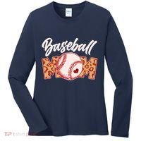Cute Stylish Leopard Print Baseball Mom Women's Long Sleeve Shirt thumb 0