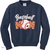 Cute Stylish Leopard Print Baseball Mom Kids Sweatshirt thumb 0