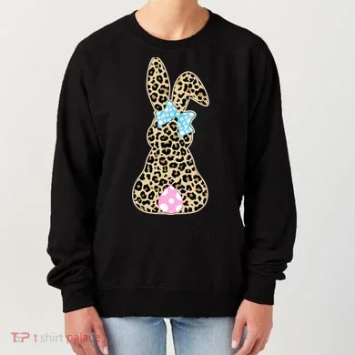 Cute Stylish Leopard Print Easter Bunny Women's Sweatshirt