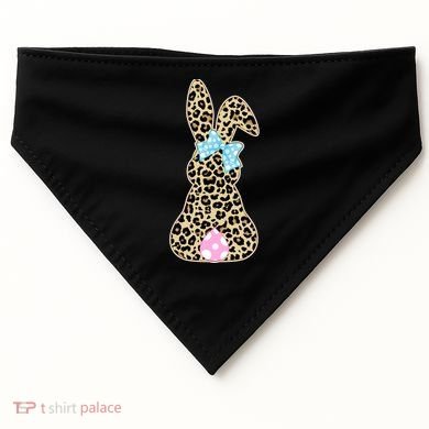 Cute Stylish Leopard Print Easter Bunny USA-Made Doggie Bandana