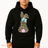 Cute Stylish Leopard Print Easter Bunny Hoodie thumb 2