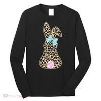 Cute Stylish Leopard Print Easter Bunny Long Sleeve Shirt thumb 0