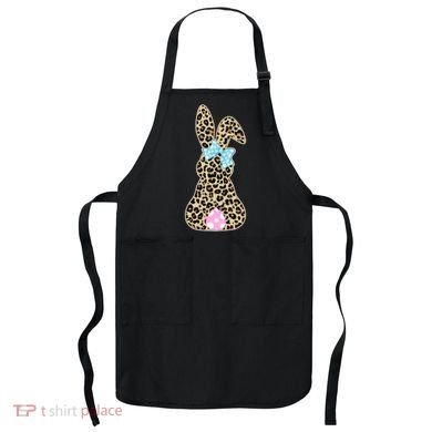 Cute Stylish Leopard Print Easter Bunny Apron