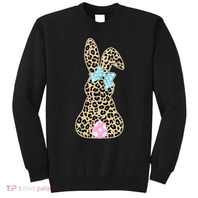 Cute Stylish Leopard Print Easter Bunny Sweatshirt