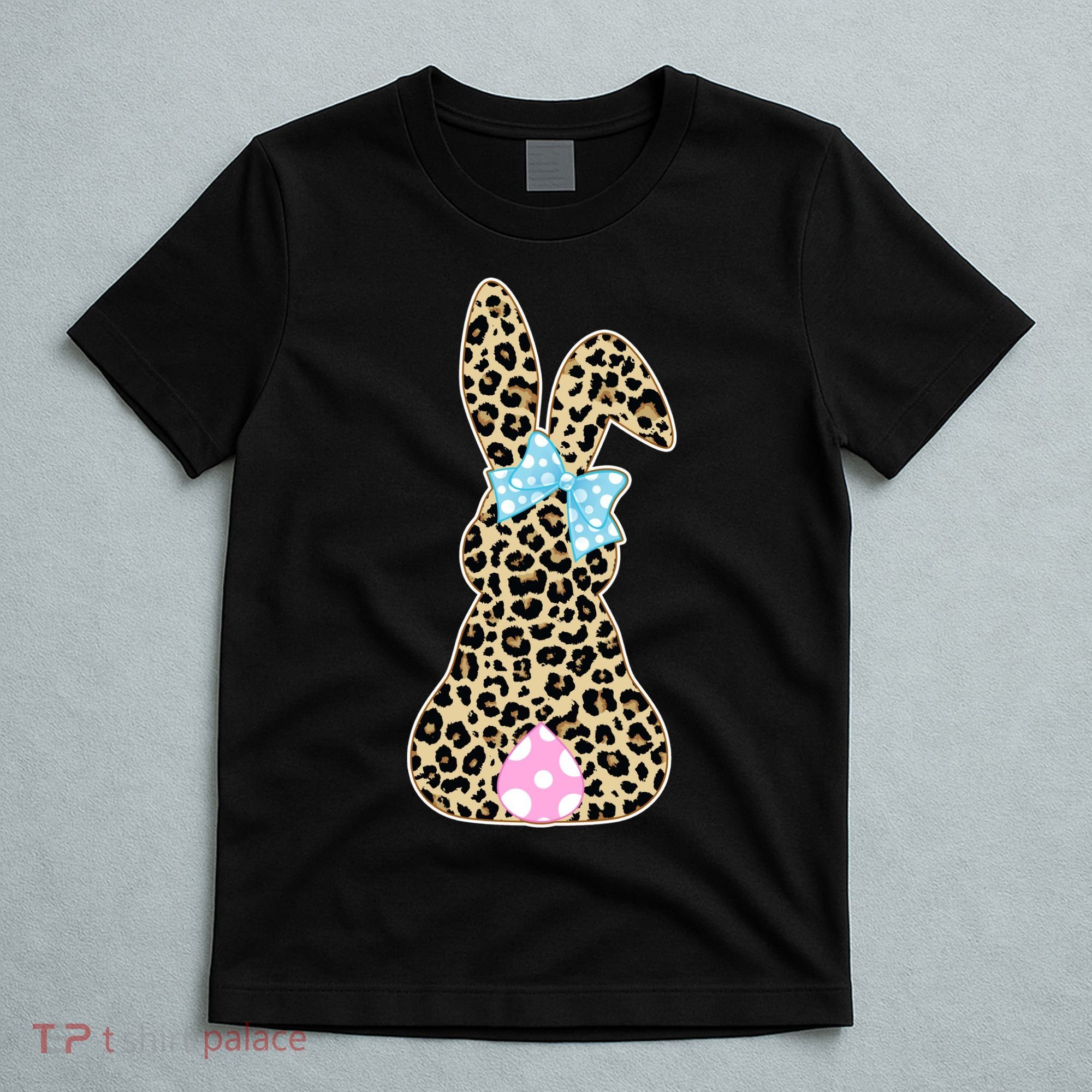 Cute Stylish Leopard Print Easter Bunny T-Shirt
