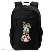Cute Stylish Leopard Print Easter Bunny Backpack thumb 0