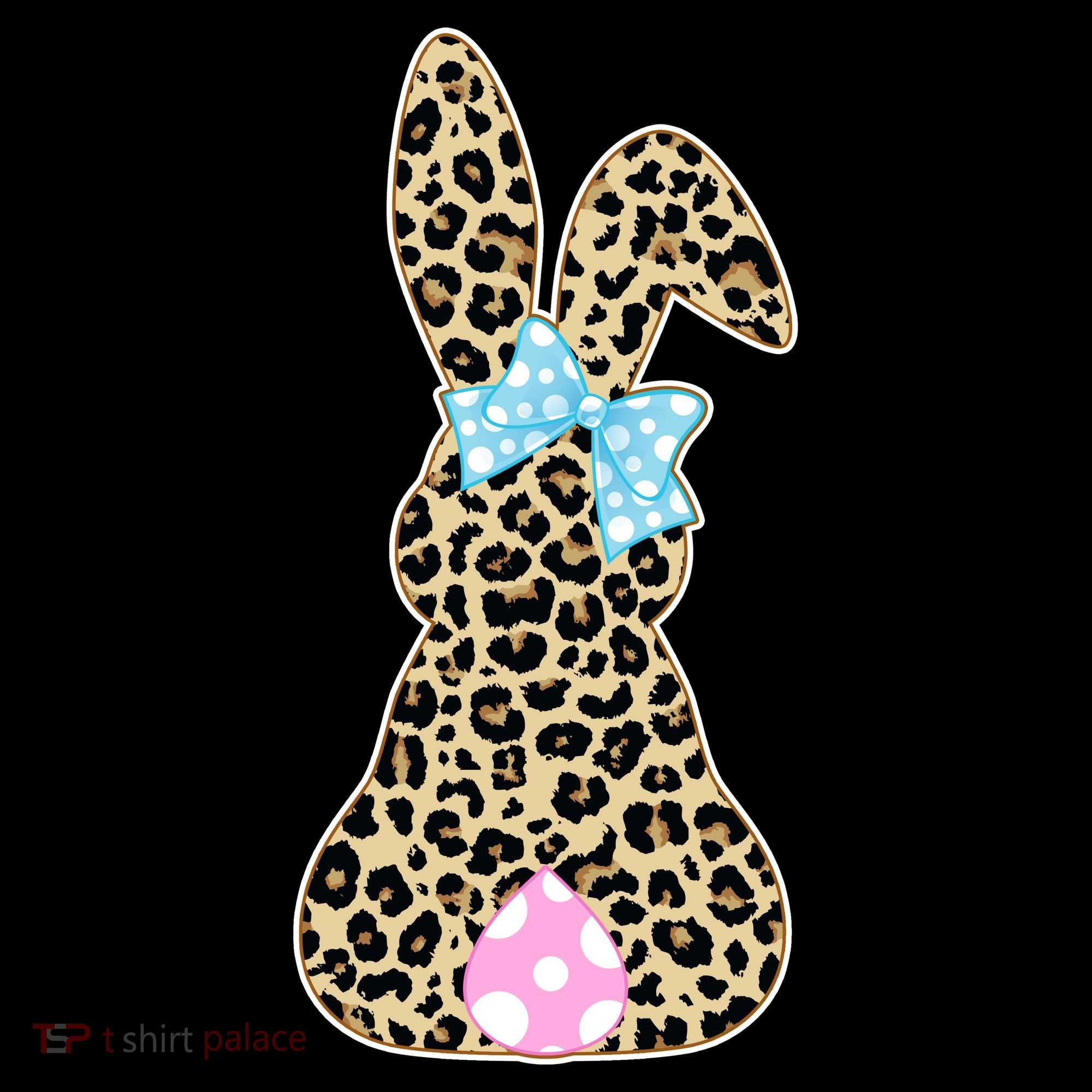 Cute Stylish Leopard Print Easter Bunny Mousepad
