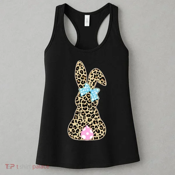 Cute Stylish Leopard Print Easter Bunny Women's Tank Top