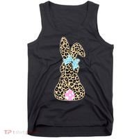 Cute Stylish Leopard Print Easter Bunny Tank Top thumb 0