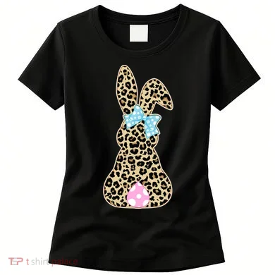 Cute Stylish Leopard Print Easter Bunny Women's T-Shirt