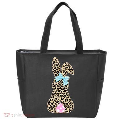 Cute Stylish Leopard Print Easter Bunny Bag