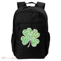 Cute Stylish Leopard Print Shamrock Backpack thumb 0