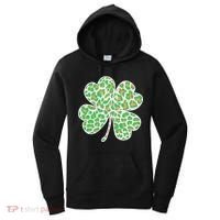 Cute Stylish Leopard Print Shamrock Women's Hoodie thumb 0