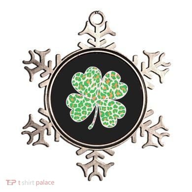 Cute Stylish Leopard Print Shamrock Ornament