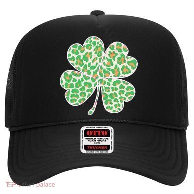 Cute Stylish Leopard Print Shamrock Hat