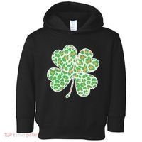 Cute Stylish Leopard Print Shamrock Toddler Hoodie thumb 0