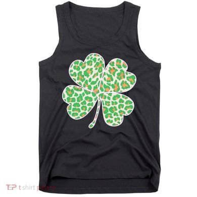 Cute Stylish Leopard Print Shamrock Tank Top