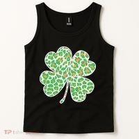Cute Stylish Leopard Print Shamrock Tank Top thumb 2