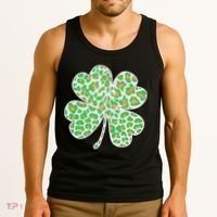 Cute Stylish Leopard Print Shamrock Tank Top thumb 3