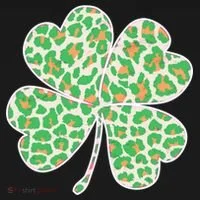 Cute Stylish Leopard Print Shamrock Toddler T-Shirt thumb 4