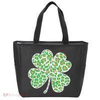 Cute Stylish Leopard Print Shamrock Tote Bag thumb 0