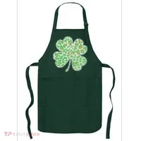Cute Stylish Leopard Print Shamrock Apron thumb 0