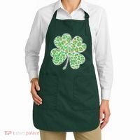 Cute Stylish Leopard Print Shamrock Apron thumb 2