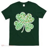 Cute Stylish Leopard Print Shamrock T-Shirt thumb 0