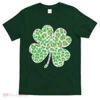 Cute Stylish Leopard Print Shamrock T-Shirt thumb 0