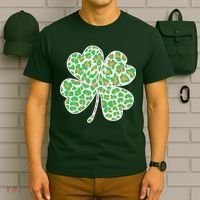 Cute Stylish Leopard Print Shamrock T-Shirt thumb 6