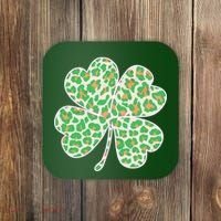 Cute Stylish Leopard Print Shamrock Coaster thumb 0