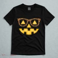 Cute Stylish Pumpkin Face With Glasses T-Shirt thumb 5