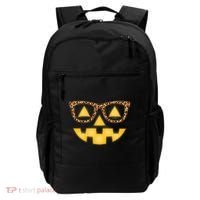 Cute Stylish Pumpkin Face With Glasses Backpack thumb 0