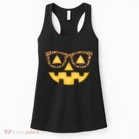 Cute Stylish Pumpkin Face With Glasses Women's Tank Top thumb 0