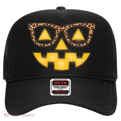Cute Stylish Pumpkin Face With Glasses Hat