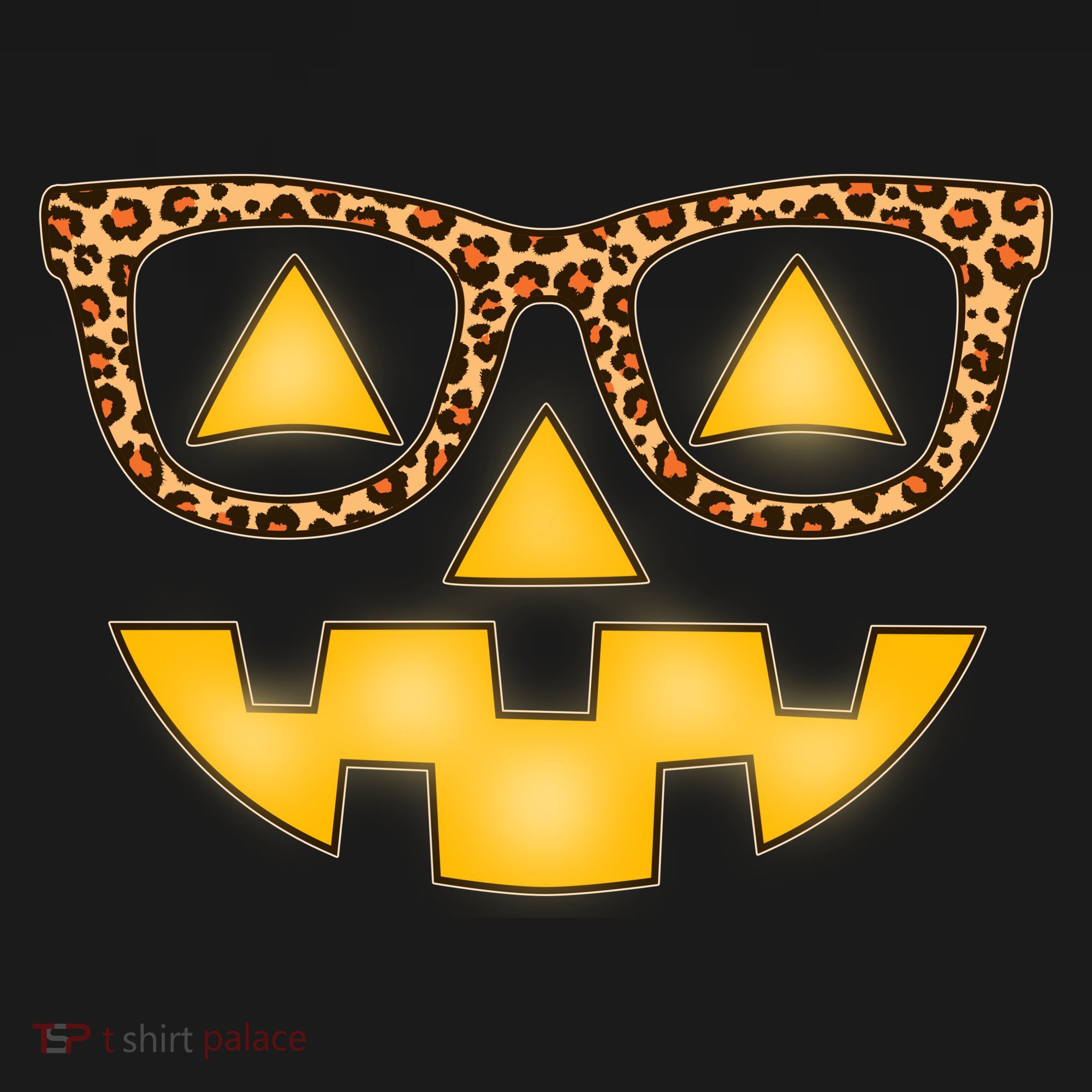 Cute Stylish Pumpkin Face With Glasses Women's Long Sleeve Shirt
