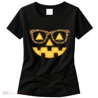 Cute Stylish Pumpkin Face With Glasses Women's T-Shirt thumb 0