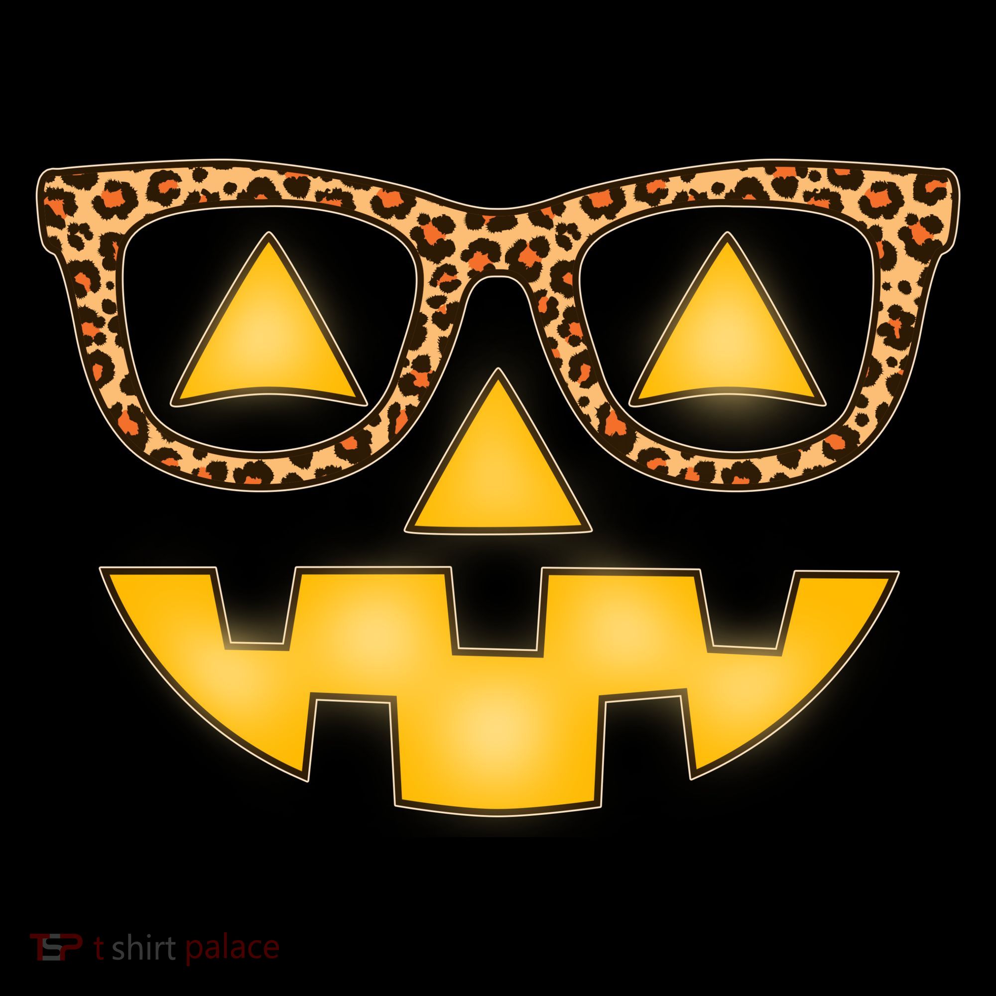 Cute Stylish Pumpkin Face With Glasses Women's T-Shirt