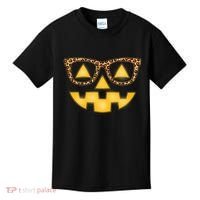 Cute Stylish Pumpkin Face With Glasses Kids T-Shirt thumb 0
