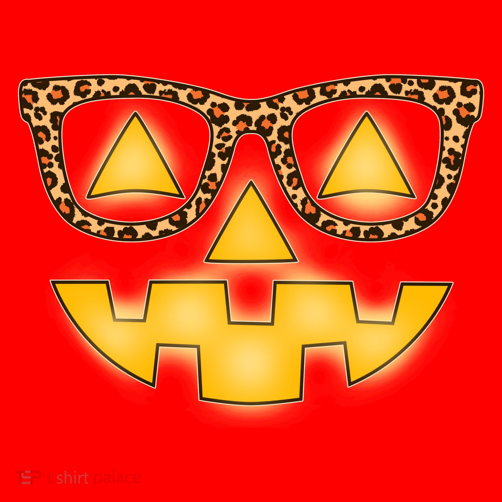 Cute Stylish Pumpkin Face With Glasses Santa Hat