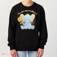 Cute Sunflower Elephant Sunshine  Women's Sweatshirt thumb 0