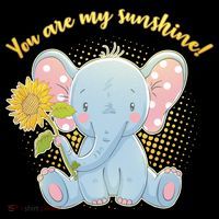 Cute Sunflower Elephant Sunshine  Doggie Tank thumb 4
