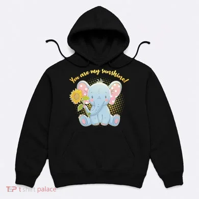Cute Sunflower Elephant Sunshine  Hoodie