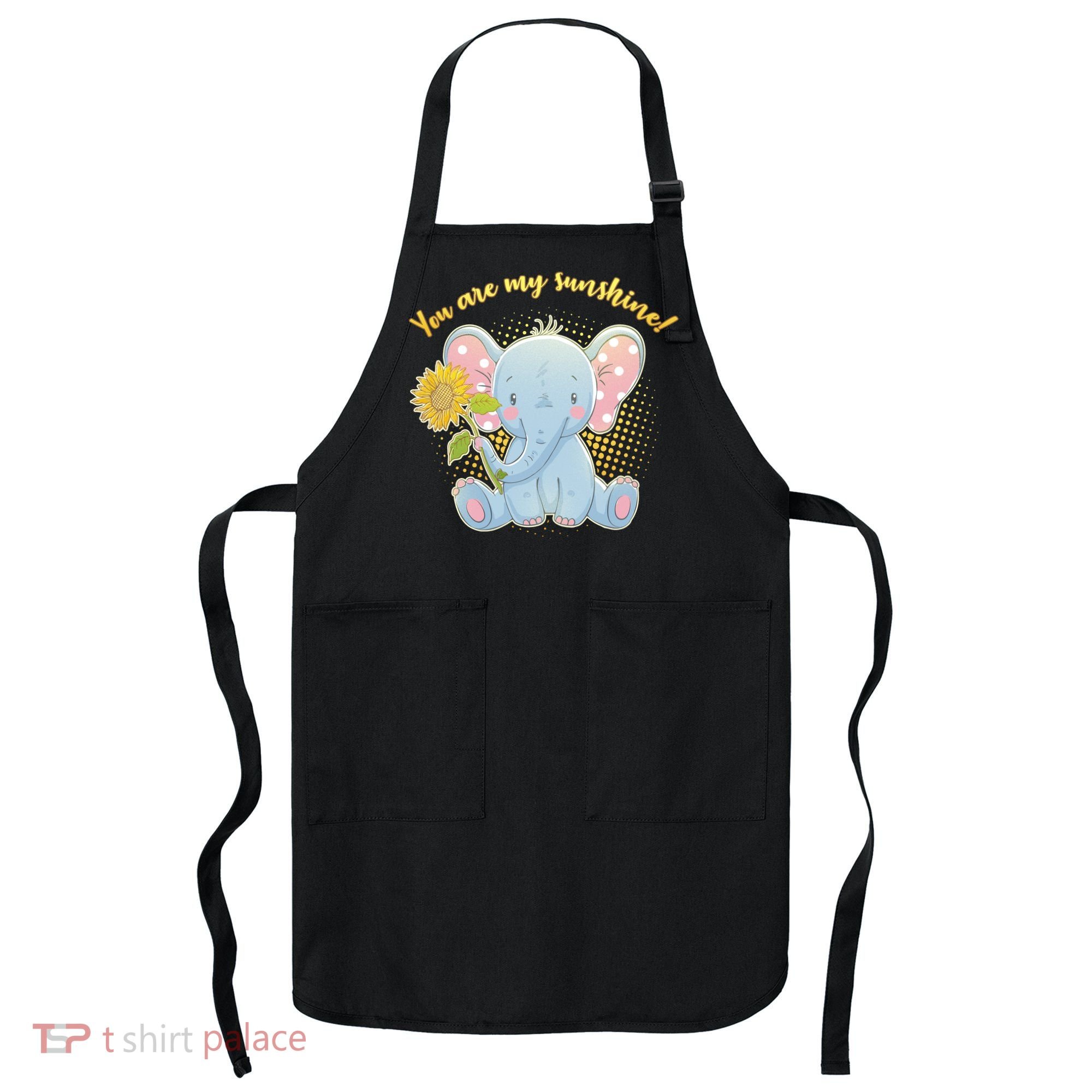 Cute Sunflower Elephant Sunshine  Apron
