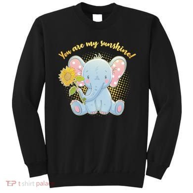 Cute Sunflower Elephant Sunshine  Sweatshirt