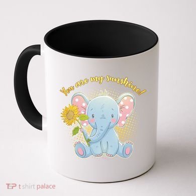 Cute Sunflower Elephant Sunshine  Coffee Mug