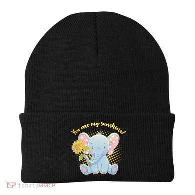 Cute Sunflower Elephant Sunshine  Beanie